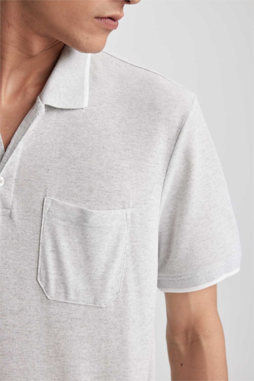 MAN Grey Melange Regular Fit Short Sleeve T-Shirt