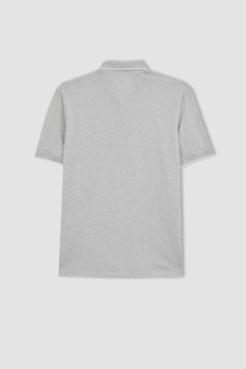 MAN Grey Melange Regular Fit Short Sleeve T-Shirt