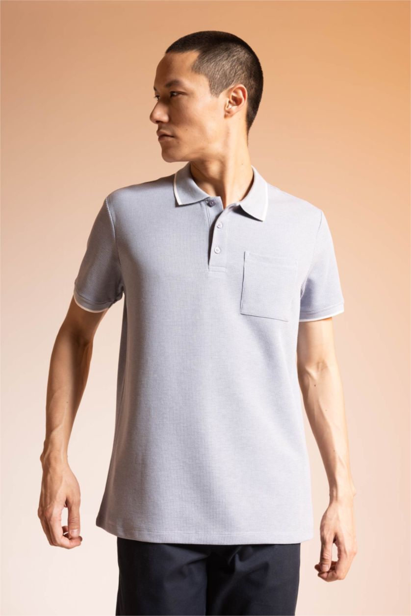 MAN Dark Blue Regular Fit Short Sleeve Polo T-Shirt