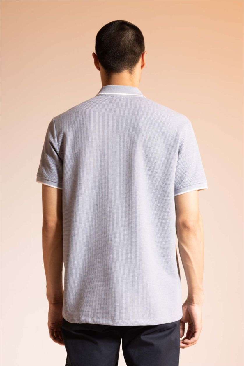 MAN Dark Blue Regular Fit Short Sleeve Polo T-Shirt