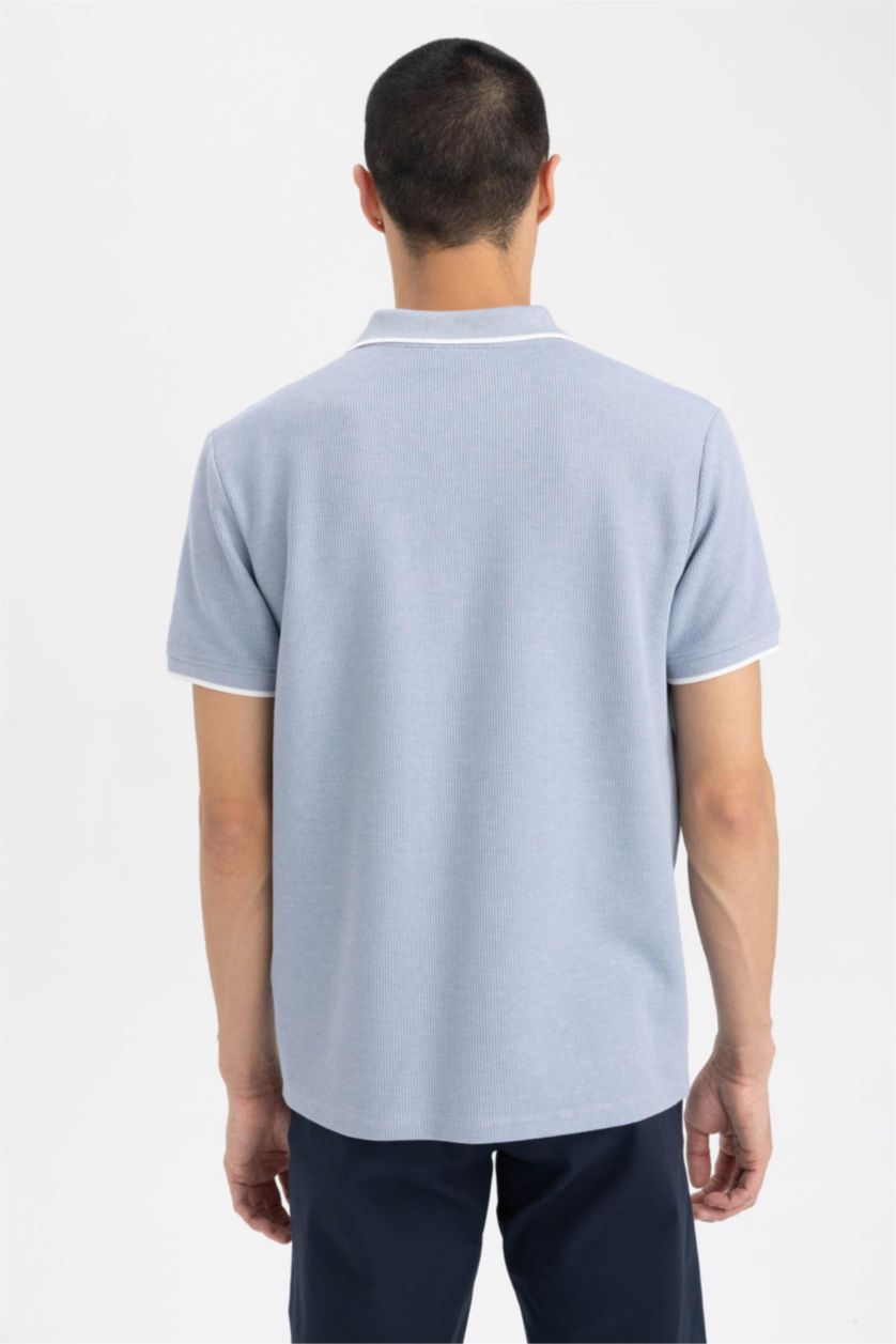 MAN Dark Blue Regular Fit Short Sleeve Polo T-Shirt