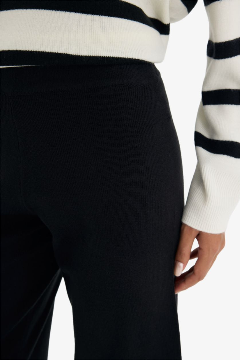 Женщины Черный Трикотажные брюки Flare Fit