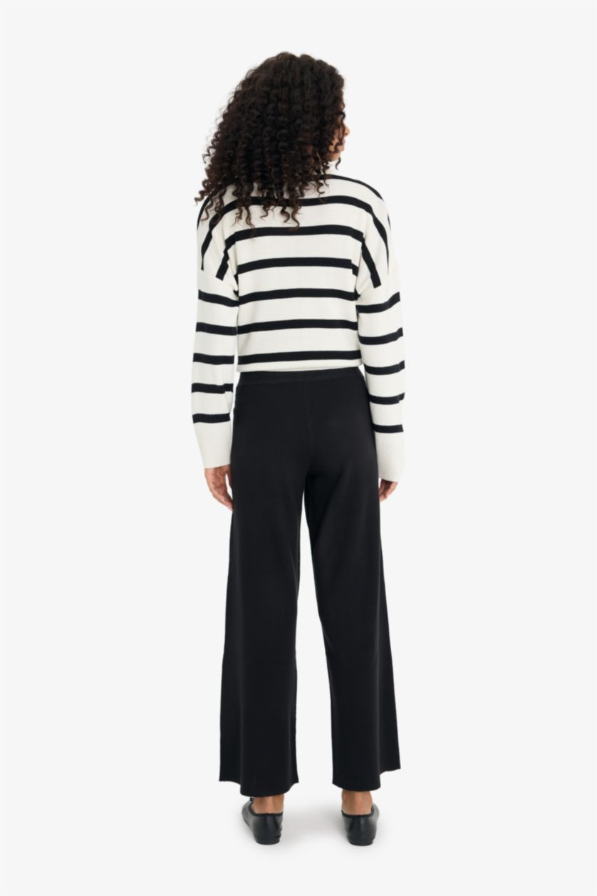 Женщины Черный Трикотажные брюки Flare Fit