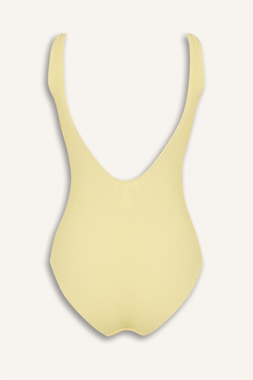 Kadın Sarı Regular Fit Bürümcük Mayo