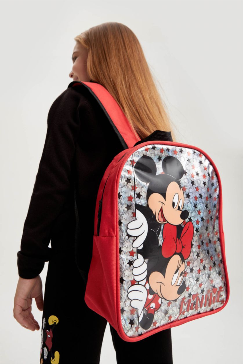 GIRLS & TEENS Red Girl's Mickey Mouse Licensed Backpack