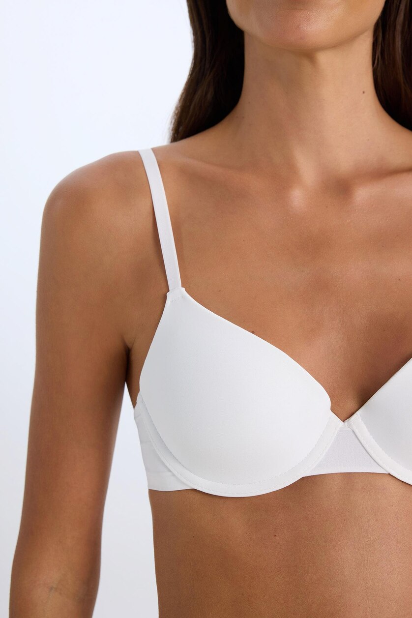 Kadın Ekru Comfort Pedli Tişört Bra