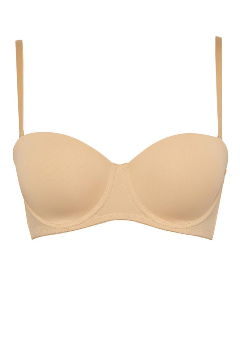 WOMAN Beige Fall in Love Empty Cup Unpadded Strapless Micro Bra