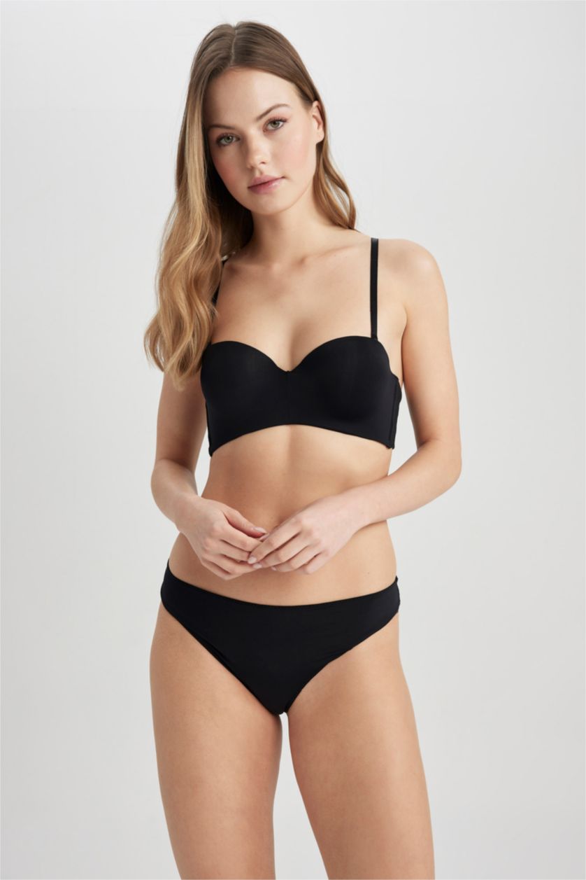 FEMME Noir Soutien-gorge extra rembourré Maximizer sans bretelles Micro