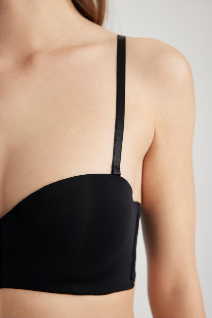 FEMME Noir Soutien-gorge extra rembourré Maximizer sans bretelles Micro