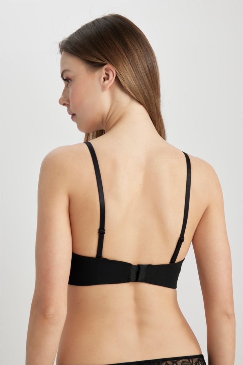FEMME Noir Soutien-gorge extra rembourré Maximizer sans bretelles Micro