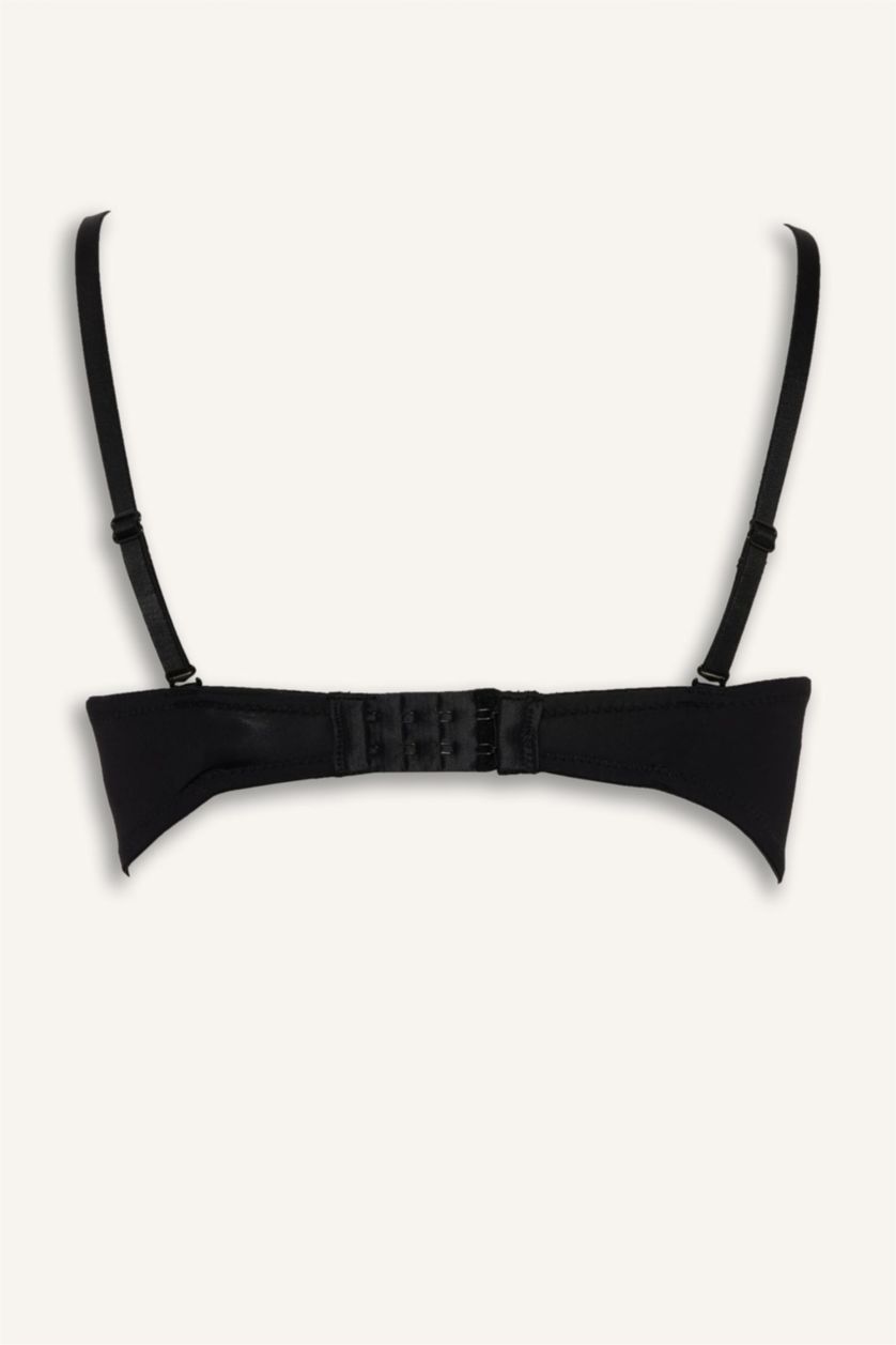 نساء أسود حمالة صدر برا بنص حشو مبطن