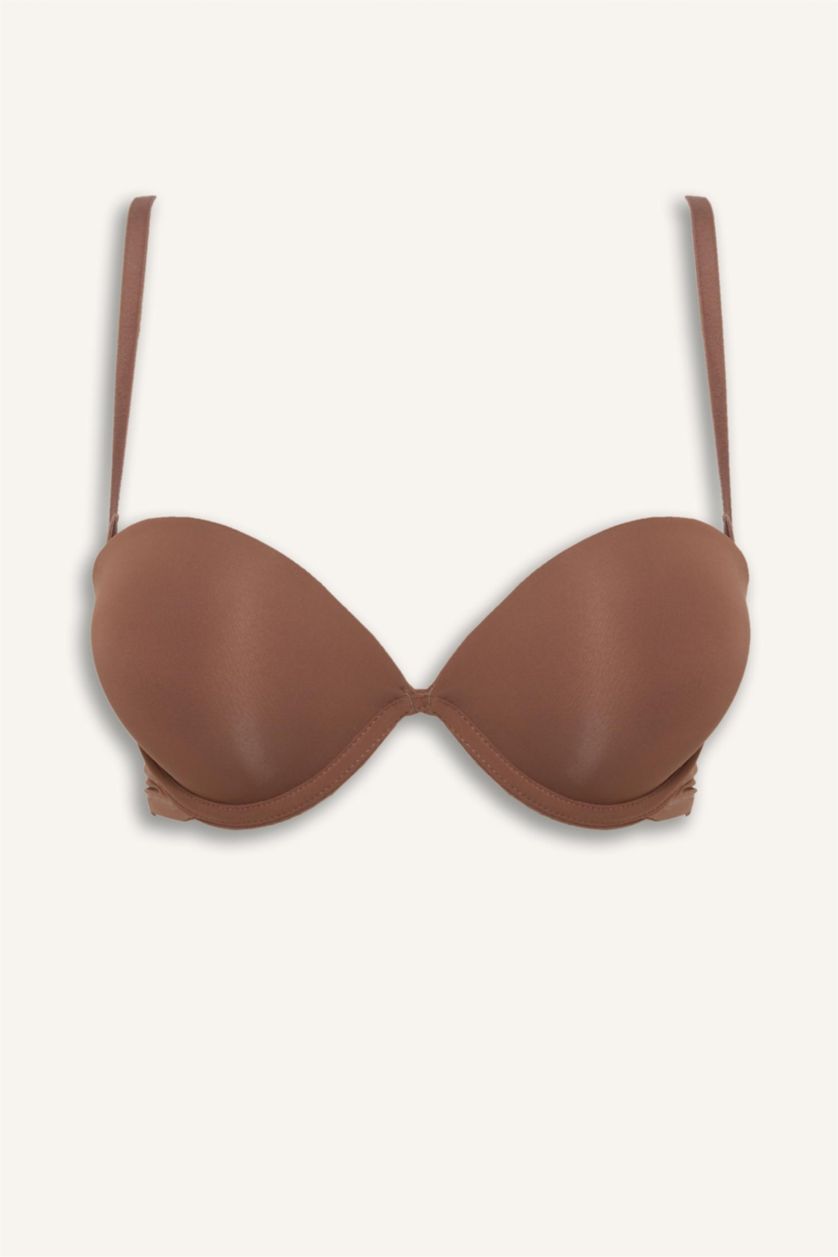 Woman Light Brown Fall in Love With Pad Bra