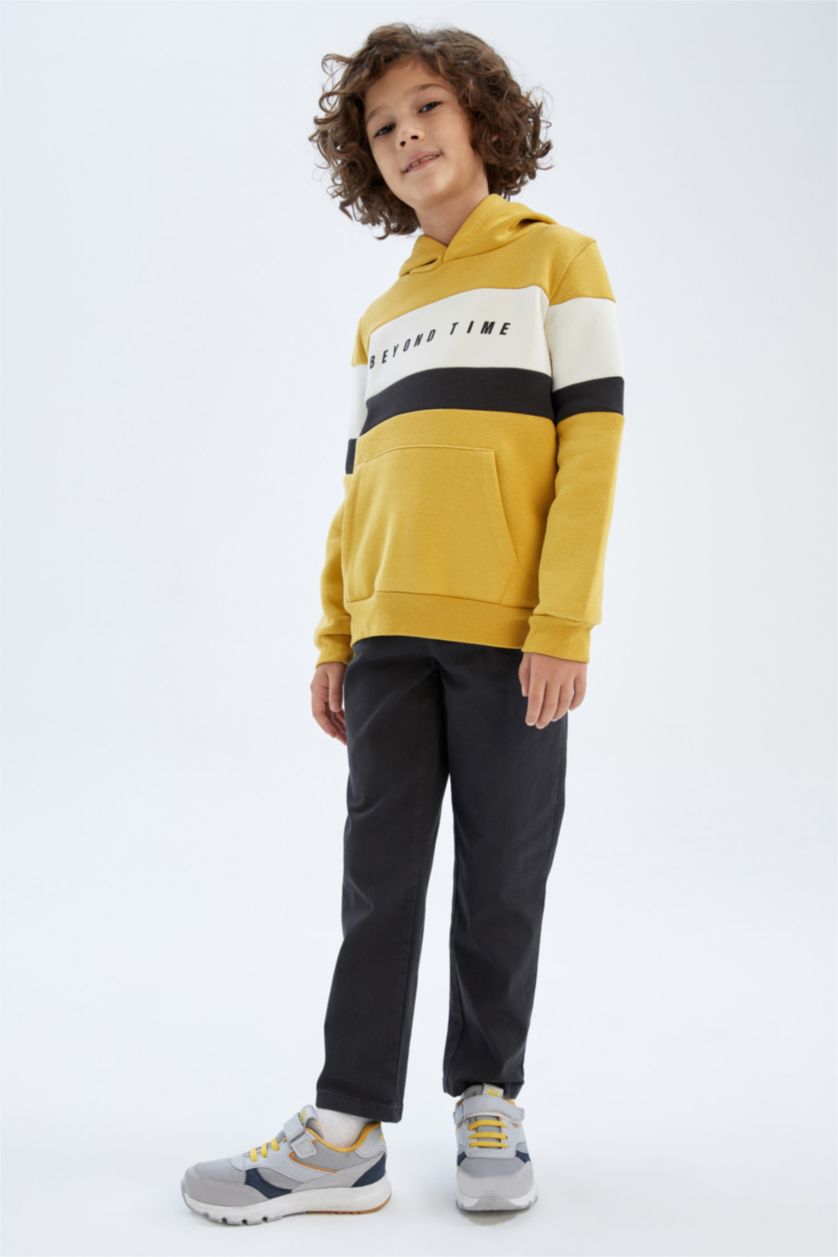 BOYS & TEENS Dark Anthracite Boy Gabardine Trousers