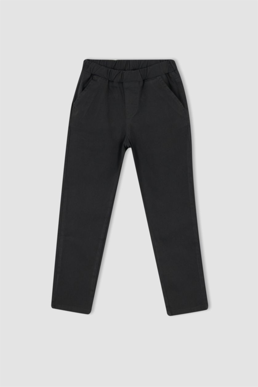 BOYS & TEENS Dark Anthracite Boy Gabardine Trousers