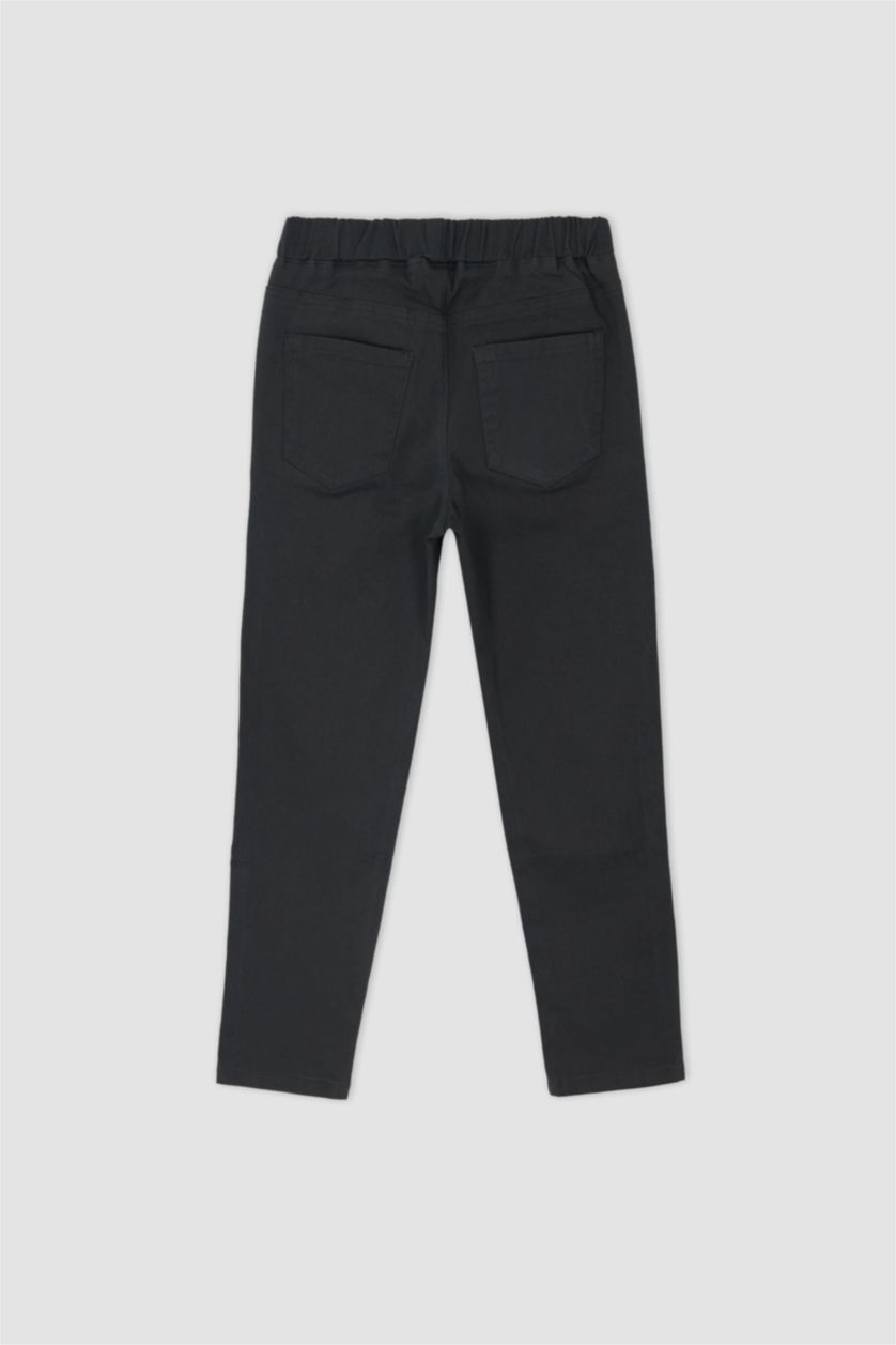 BOYS & TEENS Dark Anthracite Boy Gabardine Trousers