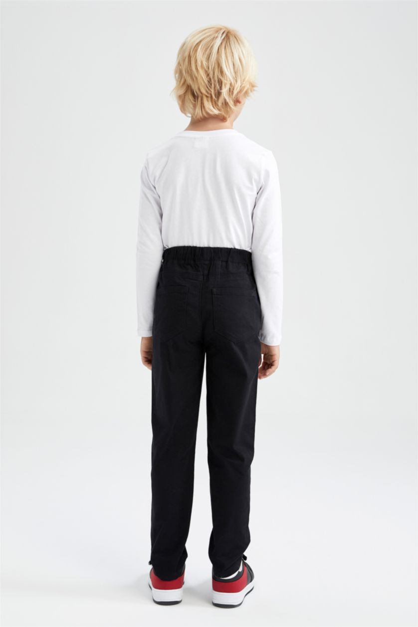 BOYS & TEENS Black Boy Black Gabardine School Trousers