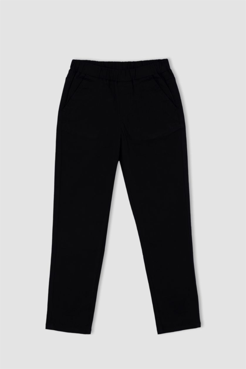 BOYS & TEENS Black Boy Black Gabardine School Trousers