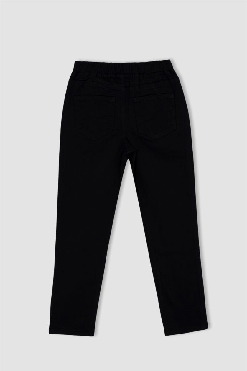 BOYS & TEENS Black Boy Black Gabardine School Trousers