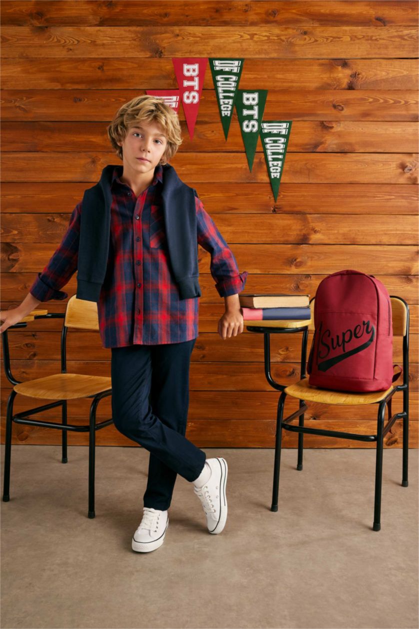BOYS & TEENS NAVY Boy Navy Blue Gabardine School Trousers