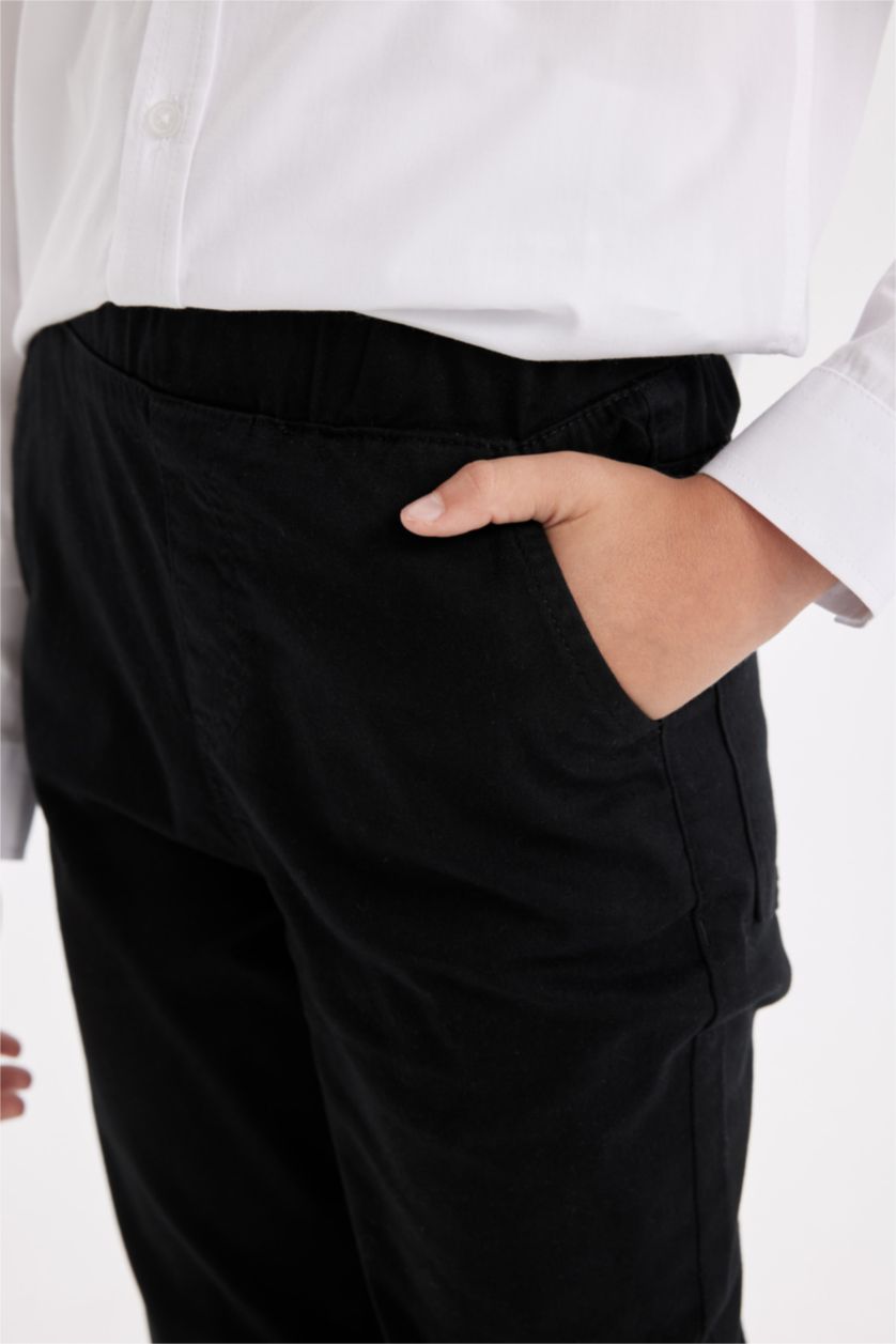 Young Boys - Teen Boys Black Boy Black Straight Leg Gabardine School Pants