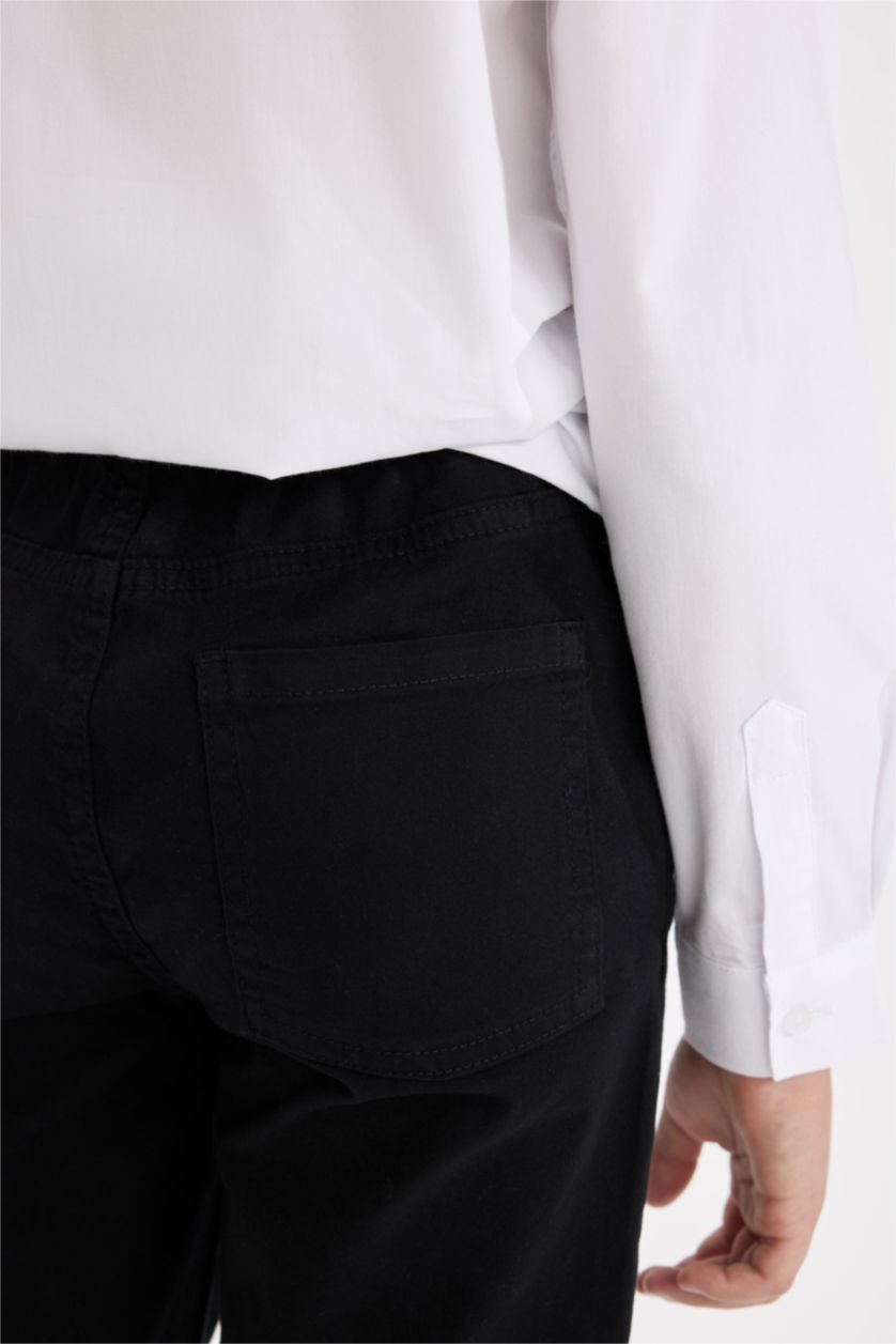 Young Boys - Teen Boys Black Boy Black Straight Leg Gabardine School Pants