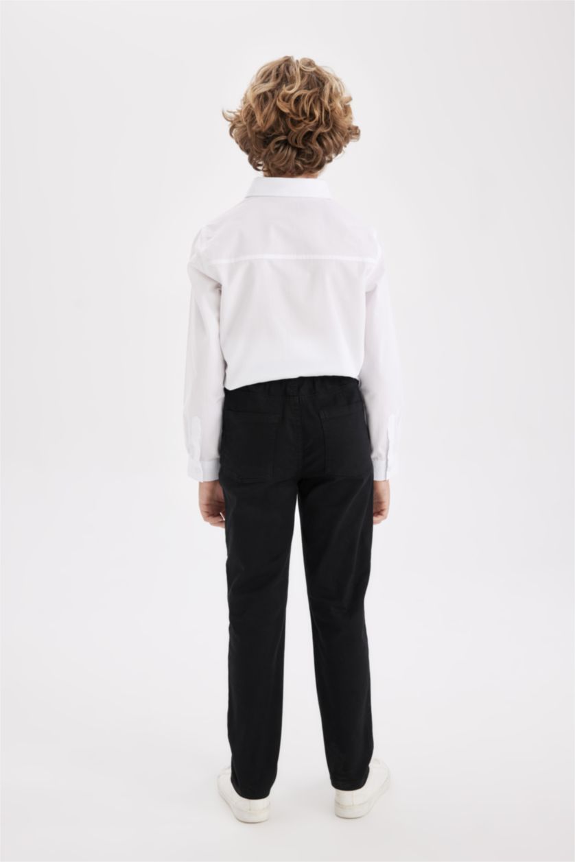 Young Boys - Teen Boys Black Boy Black Straight Leg Gabardine School Pants