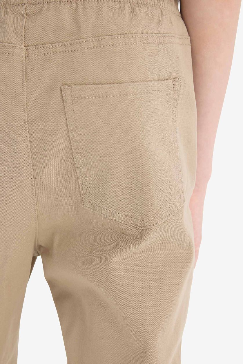 BOYS & TEENS Beige Boy Straight Leg Gabardine Trousers