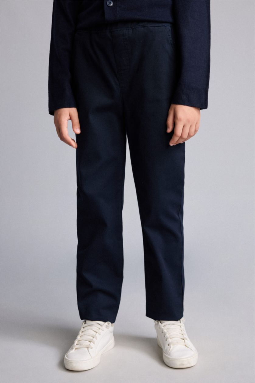Young Boys - Teen Boys NAVY Regular Fit Gabardine Trousers