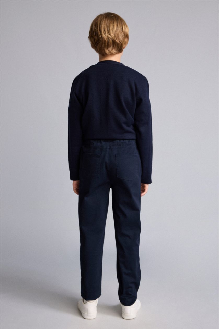 Young Boys - Teen Boys NAVY Regular Fit Gabardine Trousers