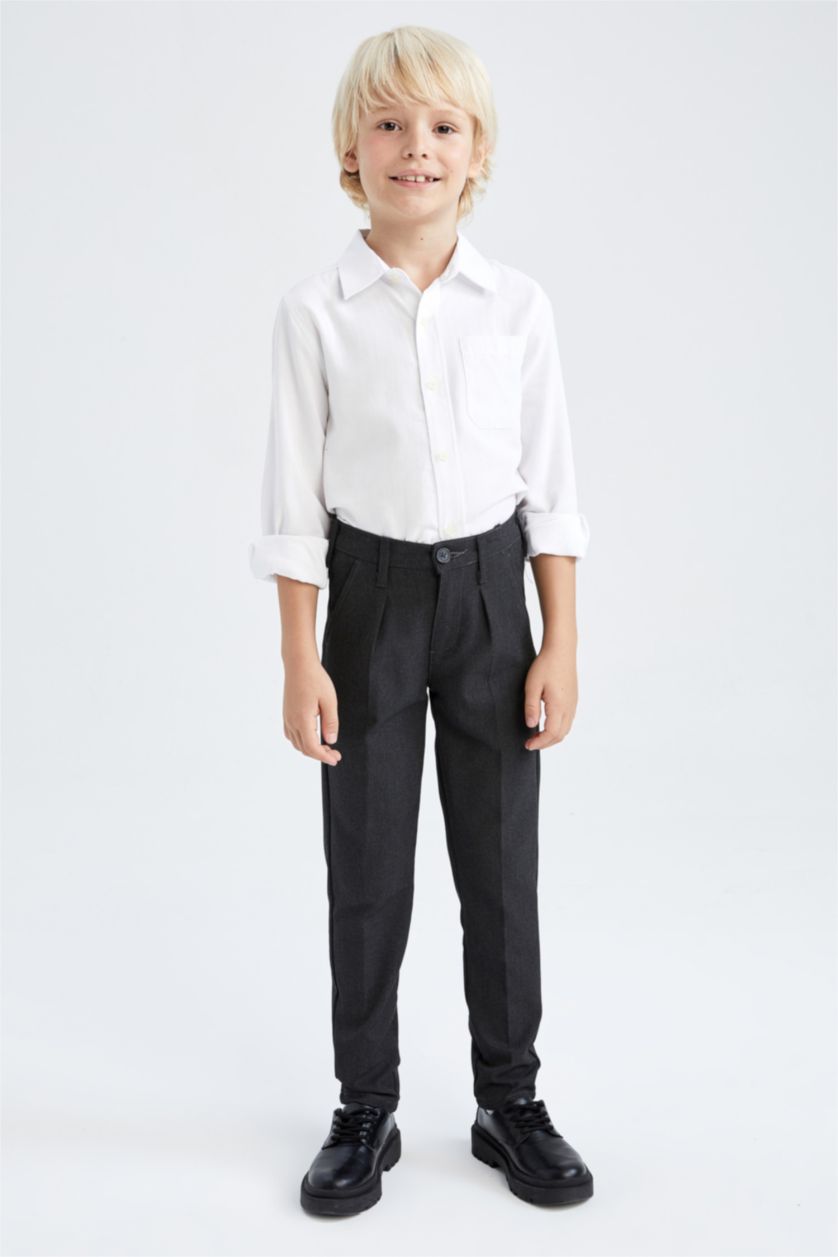 Erkek Çocuk - Genç Erkek Koyu Antrasit Erkek Çocuk Antrasit Okul Pantolonu