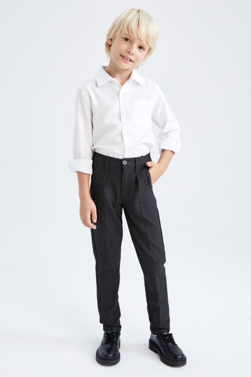 Erkek Çocuk - Genç Erkek Koyu Antrasit Erkek Çocuk Antrasit Okul Pantolonu