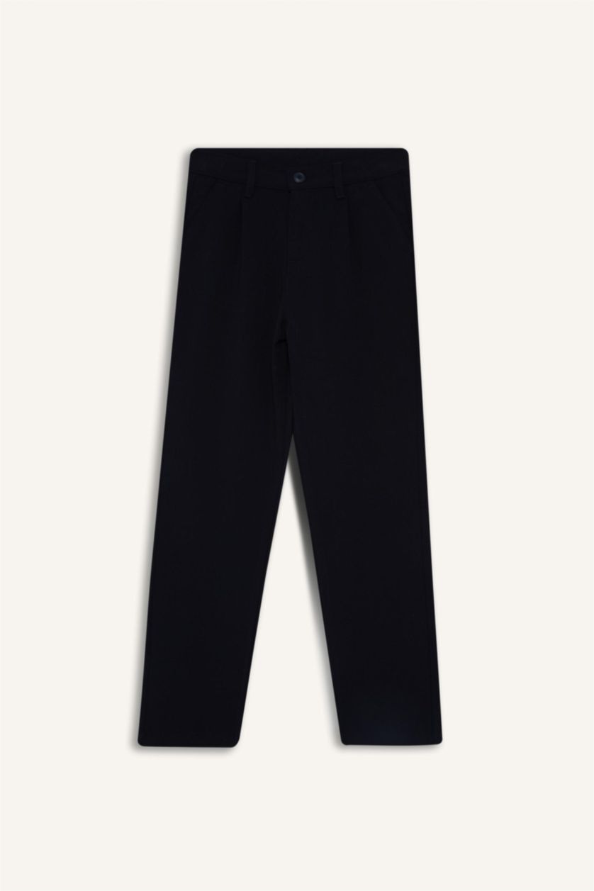 Erkek Çocuk - Genç Erkek Lacivert Okula Dönüş Regular Fıt Düz Paça Pantolon Erkek Çocuk