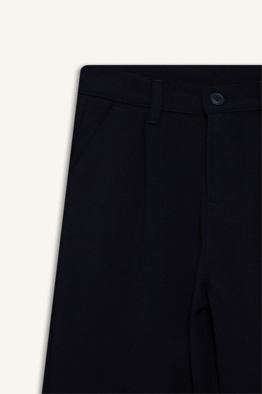 Erkek Çocuk - Genç Erkek Lacivert Okula Dönüş Regular Fıt Düz Paça Pantolon Erkek Çocuk