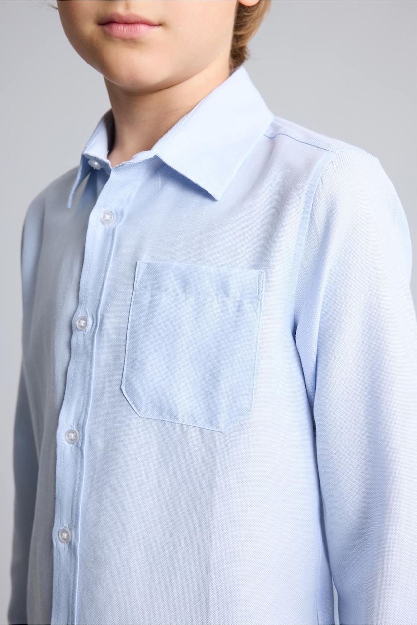 BOYS & TEENS Light Blue Regular Fit Long Sleeve Shirt
