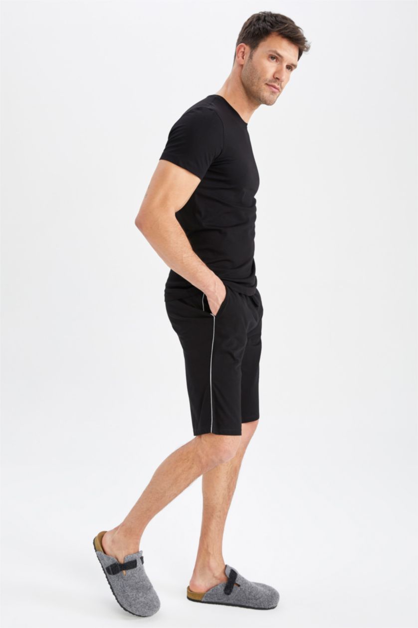 Erkek Siyah Regular Fıt Alt