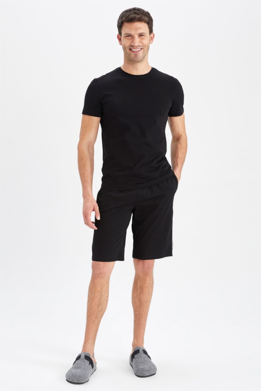 Erkek Siyah Regular Fıt Alt