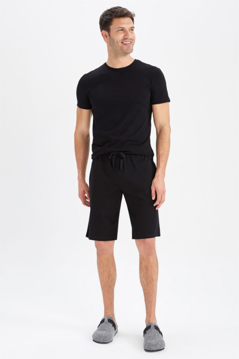 Erkek Siyah Regular Fıt Alt