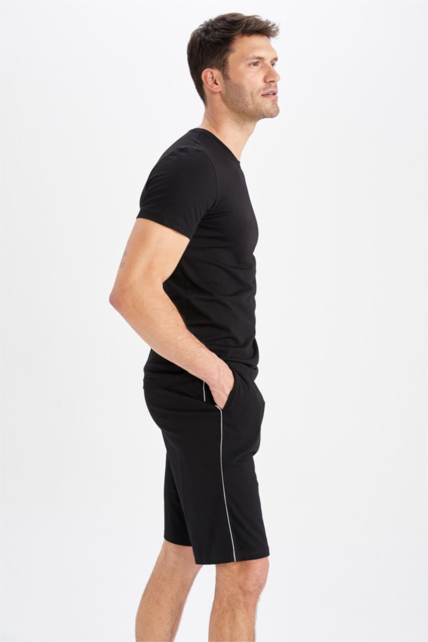 Erkek Siyah Regular Fıt Alt