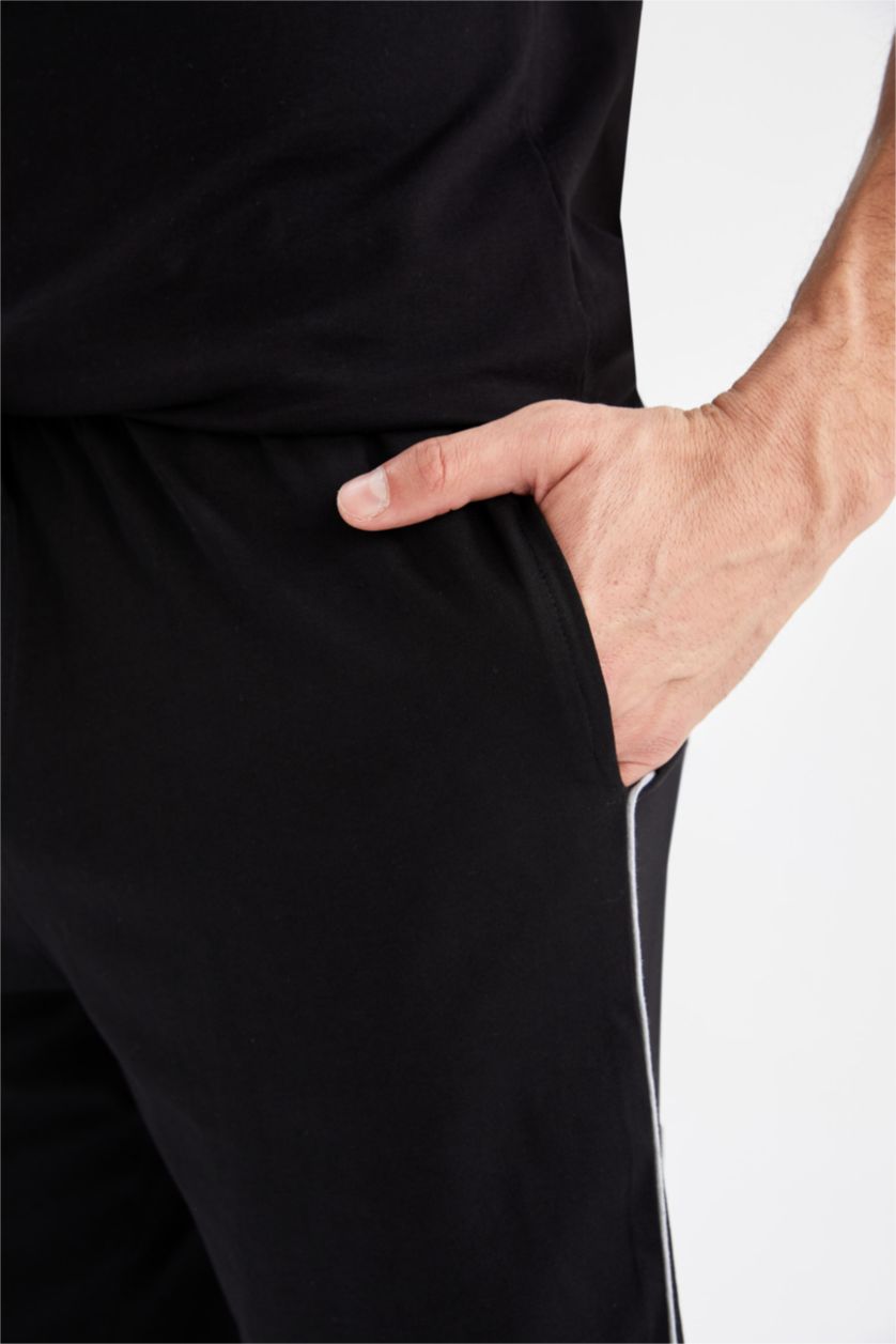 Erkek Siyah Regular Fıt Alt