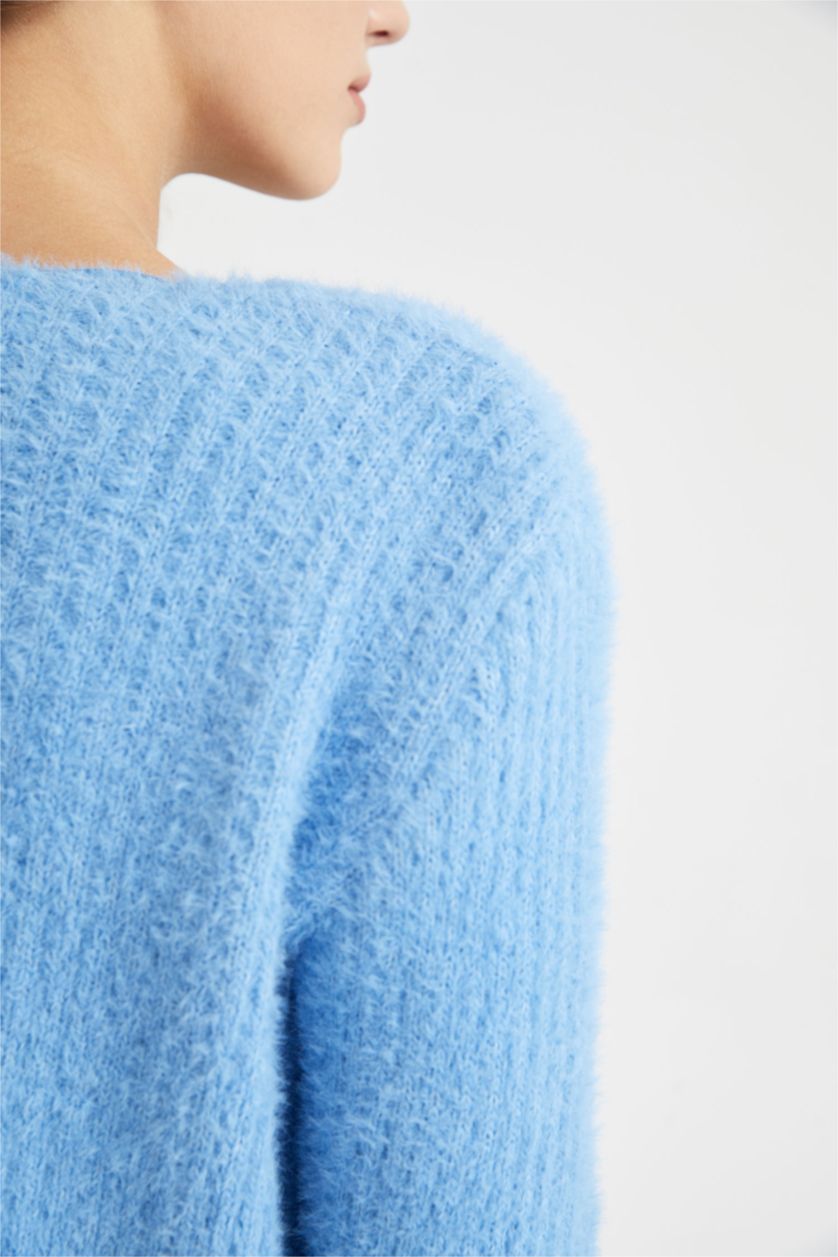 FEMME Bleu Cardigan Tricot