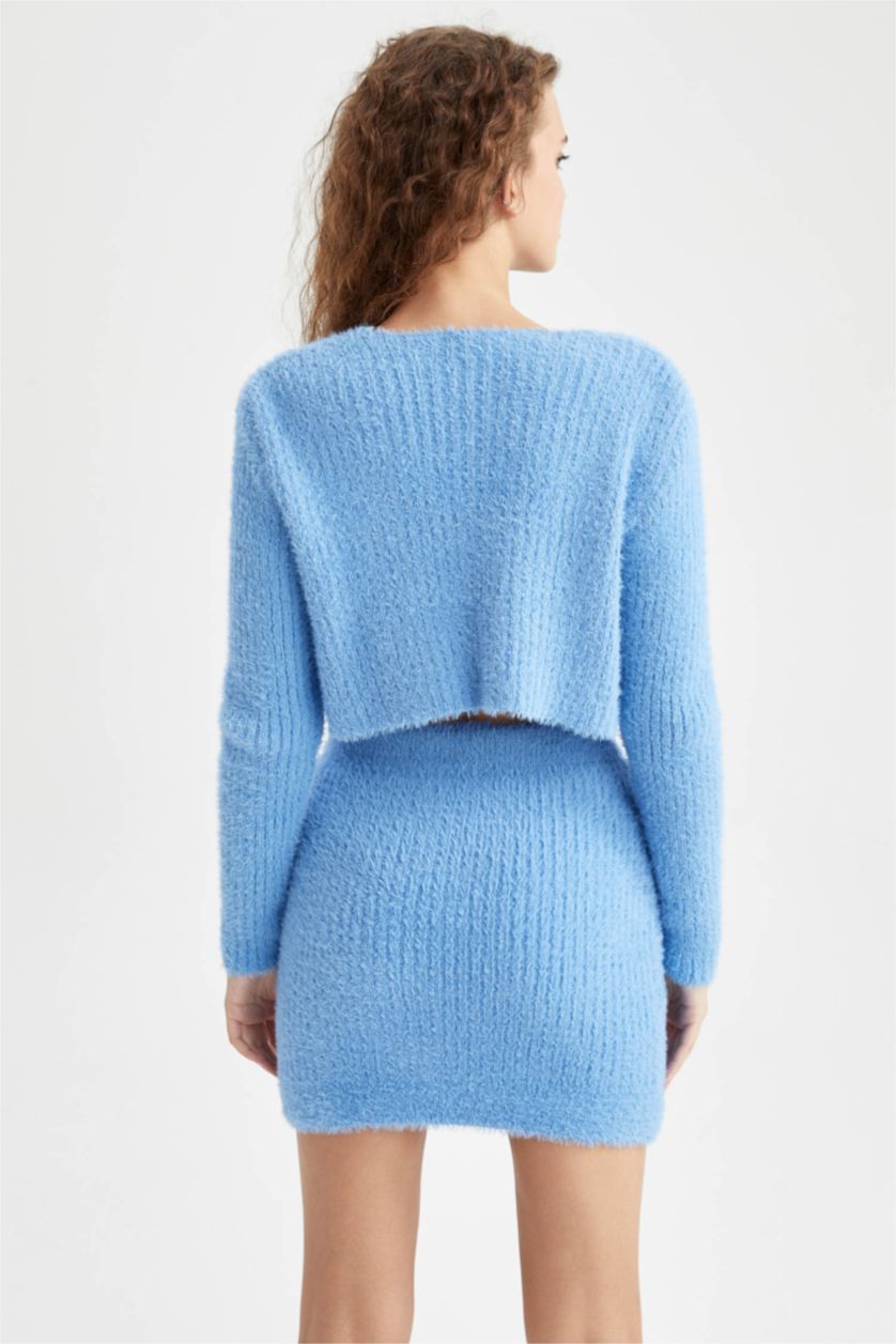 FEMME Bleu Cardigan Tricot