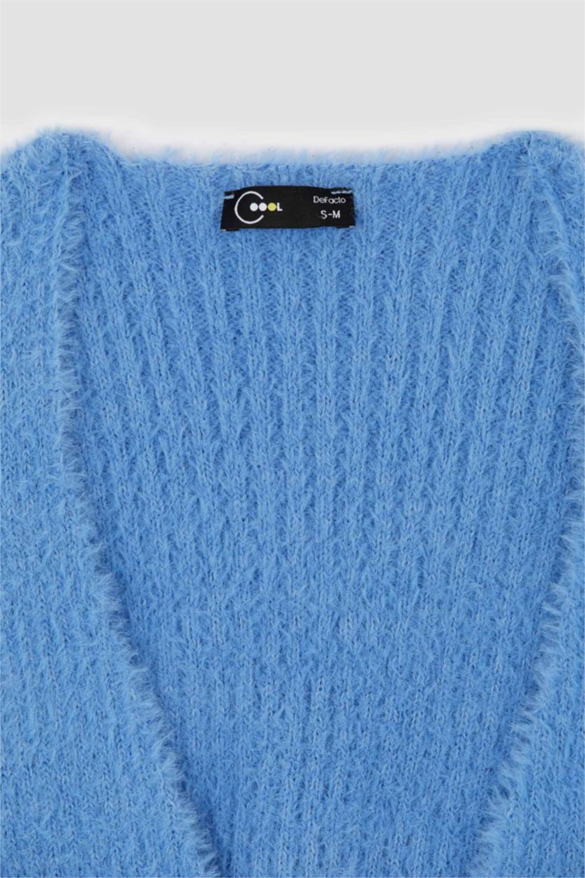 FEMME Bleu Cardigan Tricot