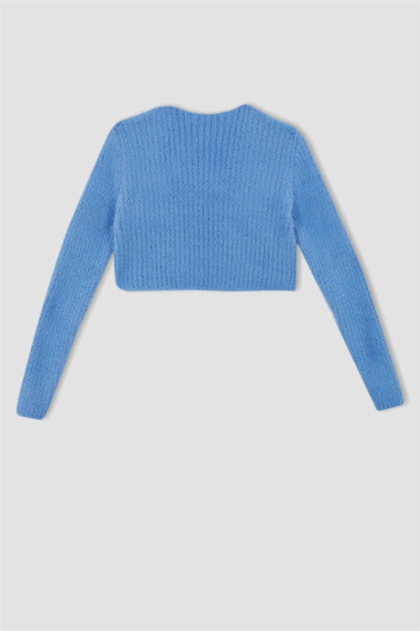 FEMME Bleu Cardigan Tricot
