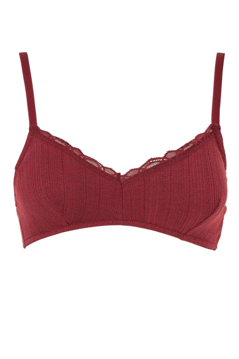 FEMME Bordeaux Soutien-Gorge avec dentelle de Fall in Love