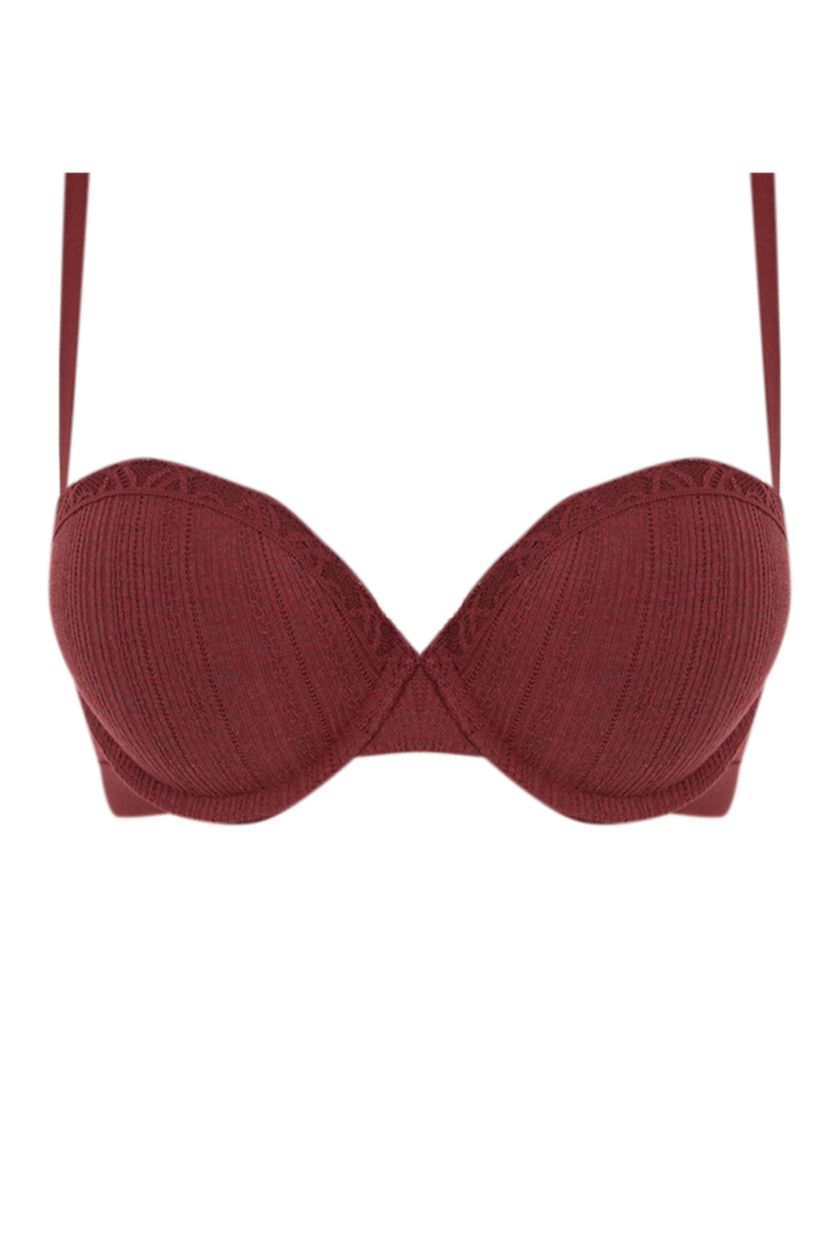 WOMAN Bordeaux Melange Fall in Love With Lace Maximiser Bra