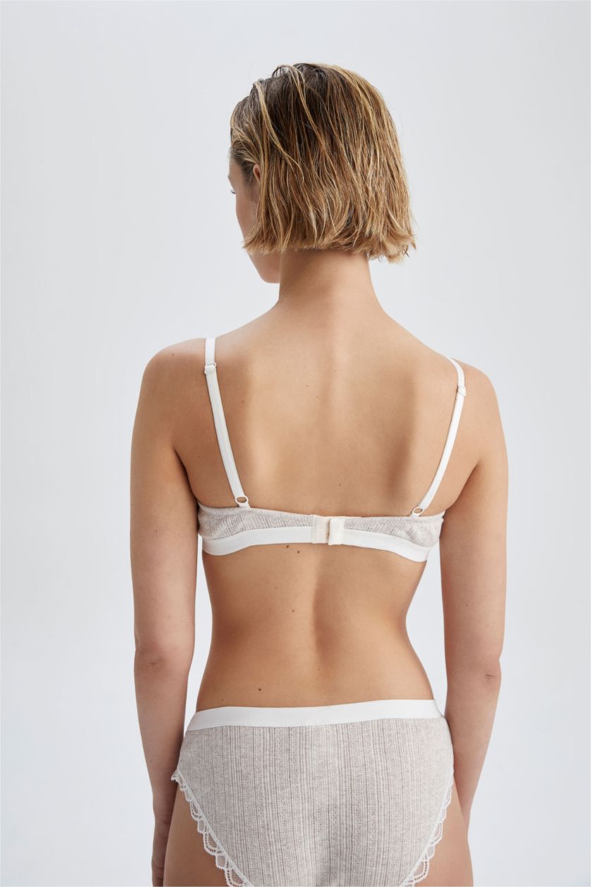 Kadın Ekru Melanj Ekstra Dolgulu Full Push Up