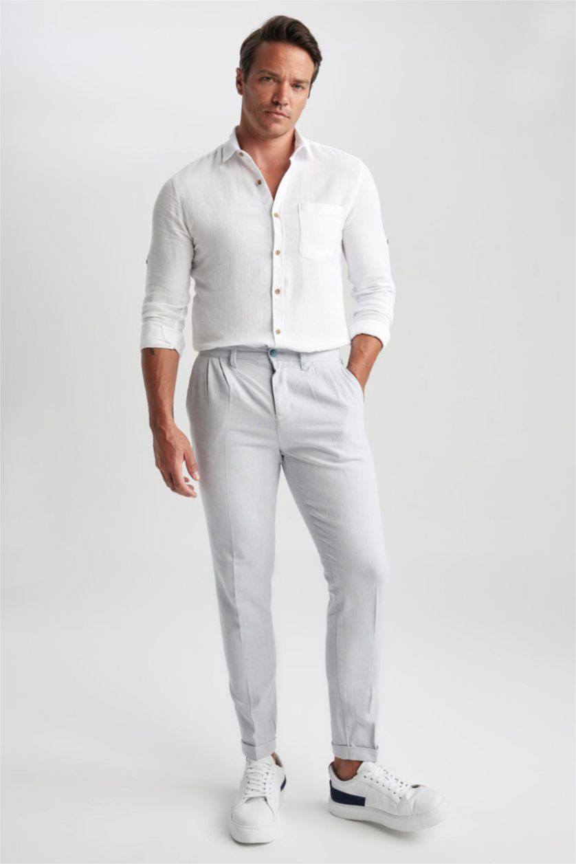 رجال أزرق بنطلون كروب قطن