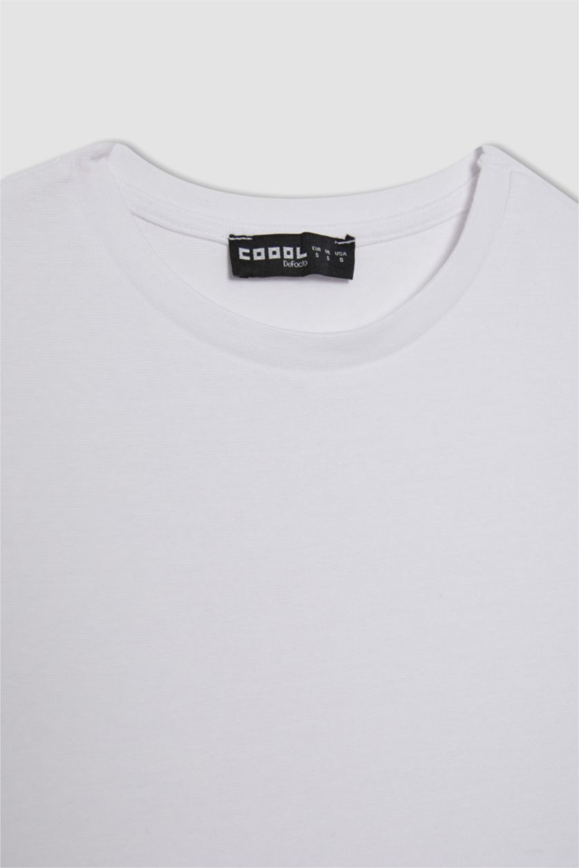 نساء أبيض تي شيرت كروب بيزك سليم فيت