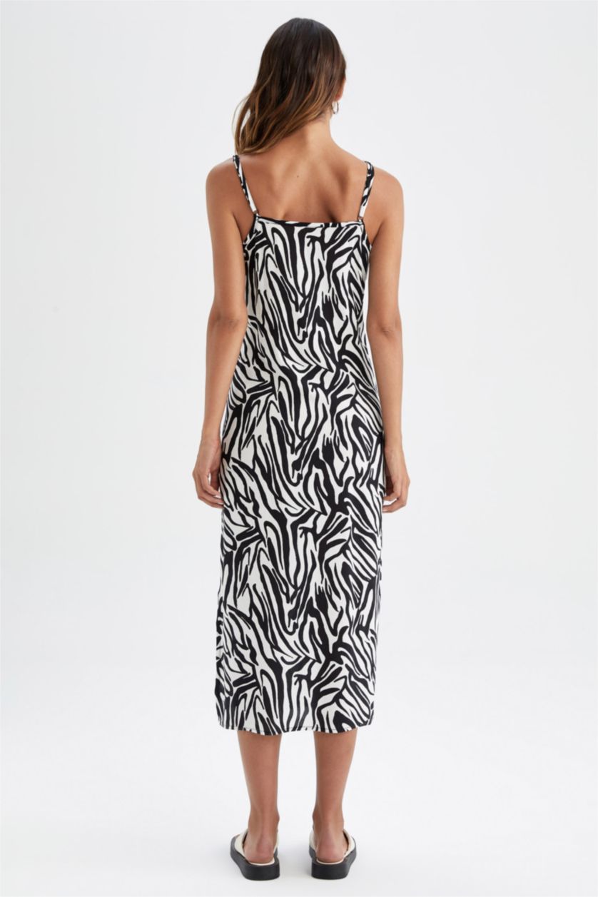 Kadın Ekru Midi Elbise