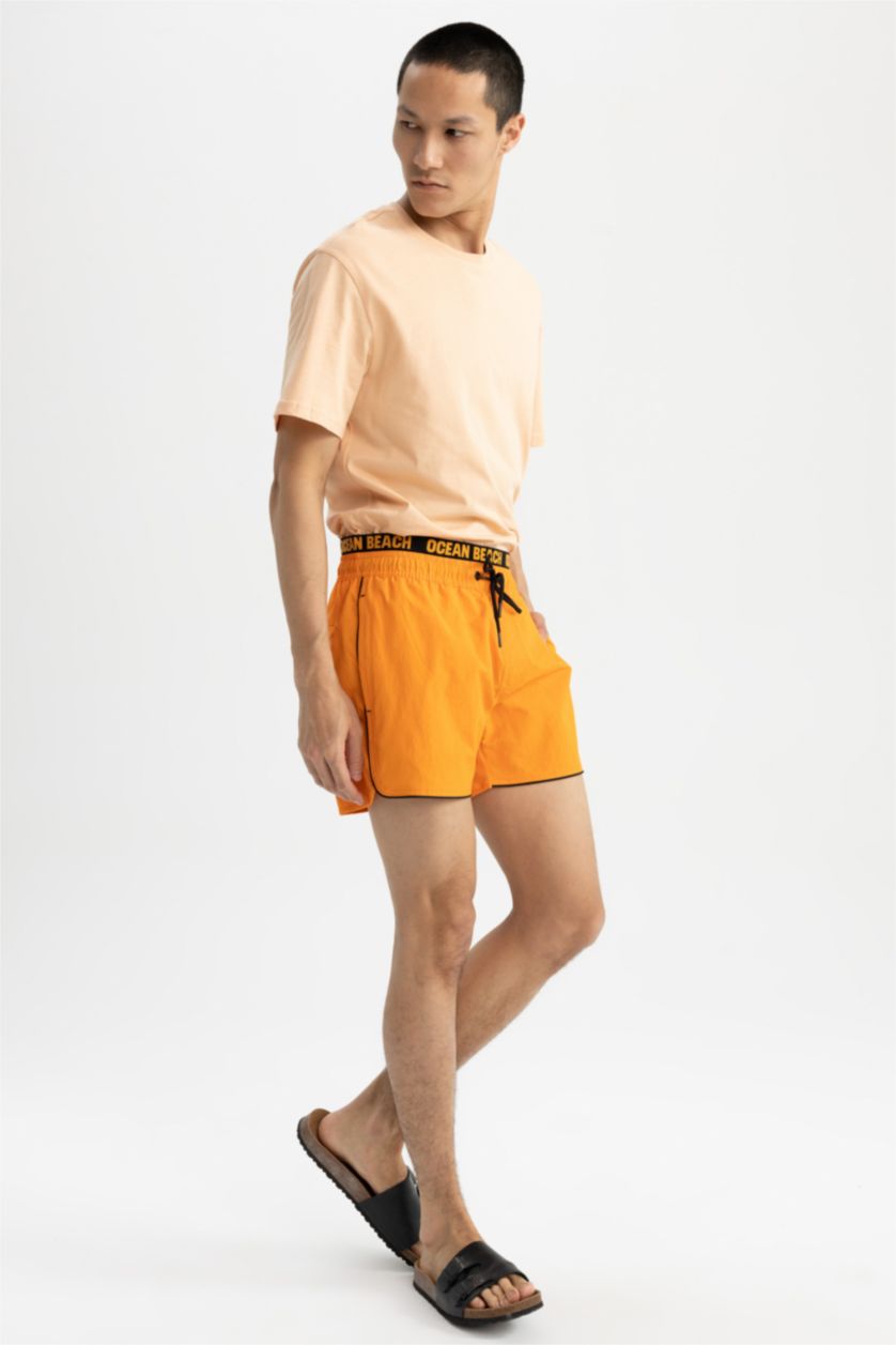 Мужчины Оранжевый Плавки Andy с принтом